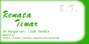 renata timar business card
